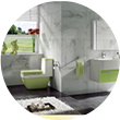 Unveiled matching styles and colors of the three major bathroom products, thus entering the era of bathroom suites.